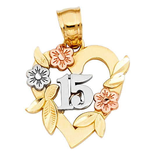 15 Años Pendants - 14K GOLD - PT1910