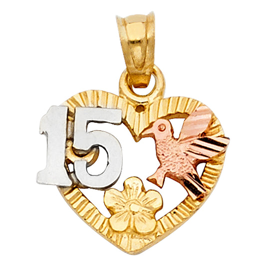 15 Años Pendants - 14K GOLD - PT1911