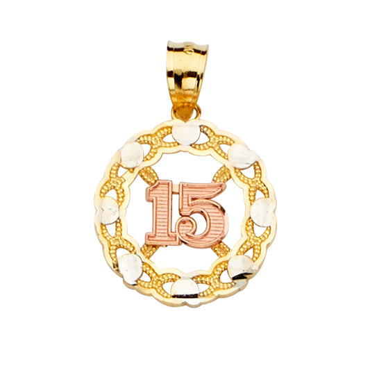 15 Años Pendants - 14K GOLD - PT2352