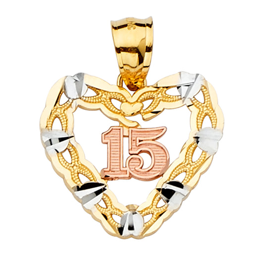 15 Años Pendants - 14K GOLD - PT2354