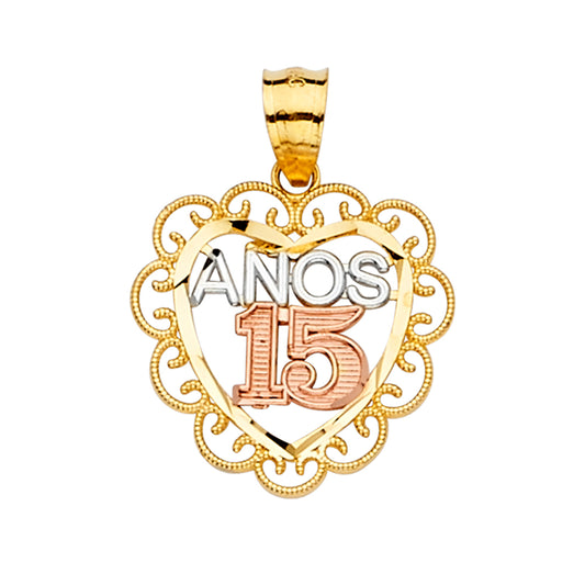 15 Años Pendants - 14K GOLD - PT2355