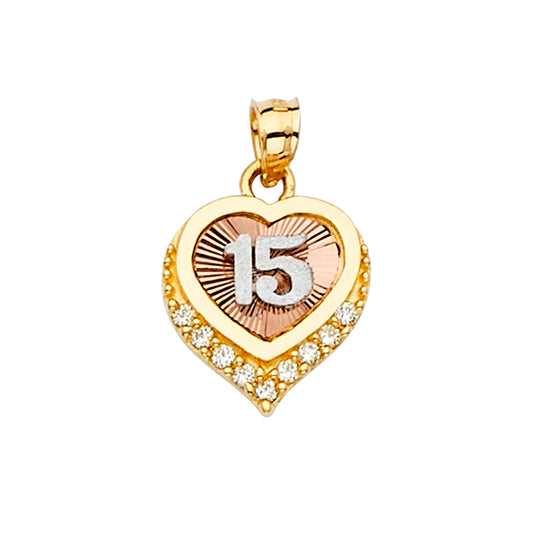 15 Años Pendants - 14K GOLD - PT2356