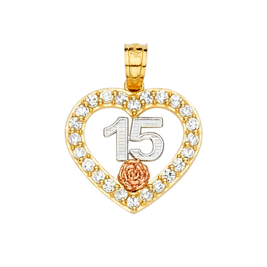 15 Años Pendants - 14K GOLD - PT2358