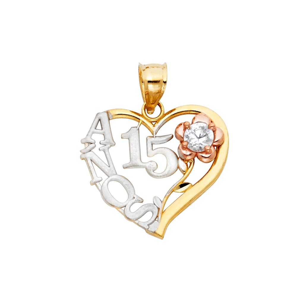 15 Años Pendants - 14K GOLD - PT358