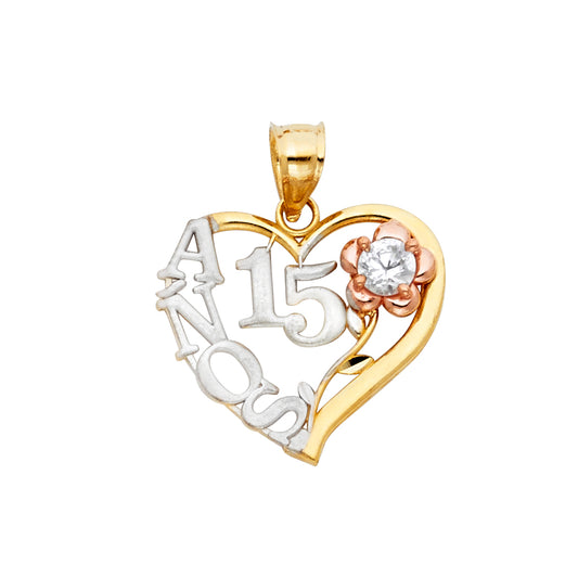 15 Años Pendants - 14K GOLD - PT358