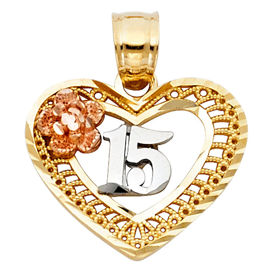 15 Años Pendants - 14K GOLD - PT361