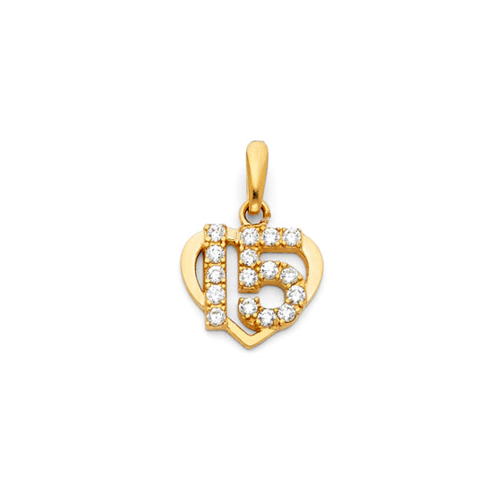 15 Años Pendants - 14K GOLD - PT365