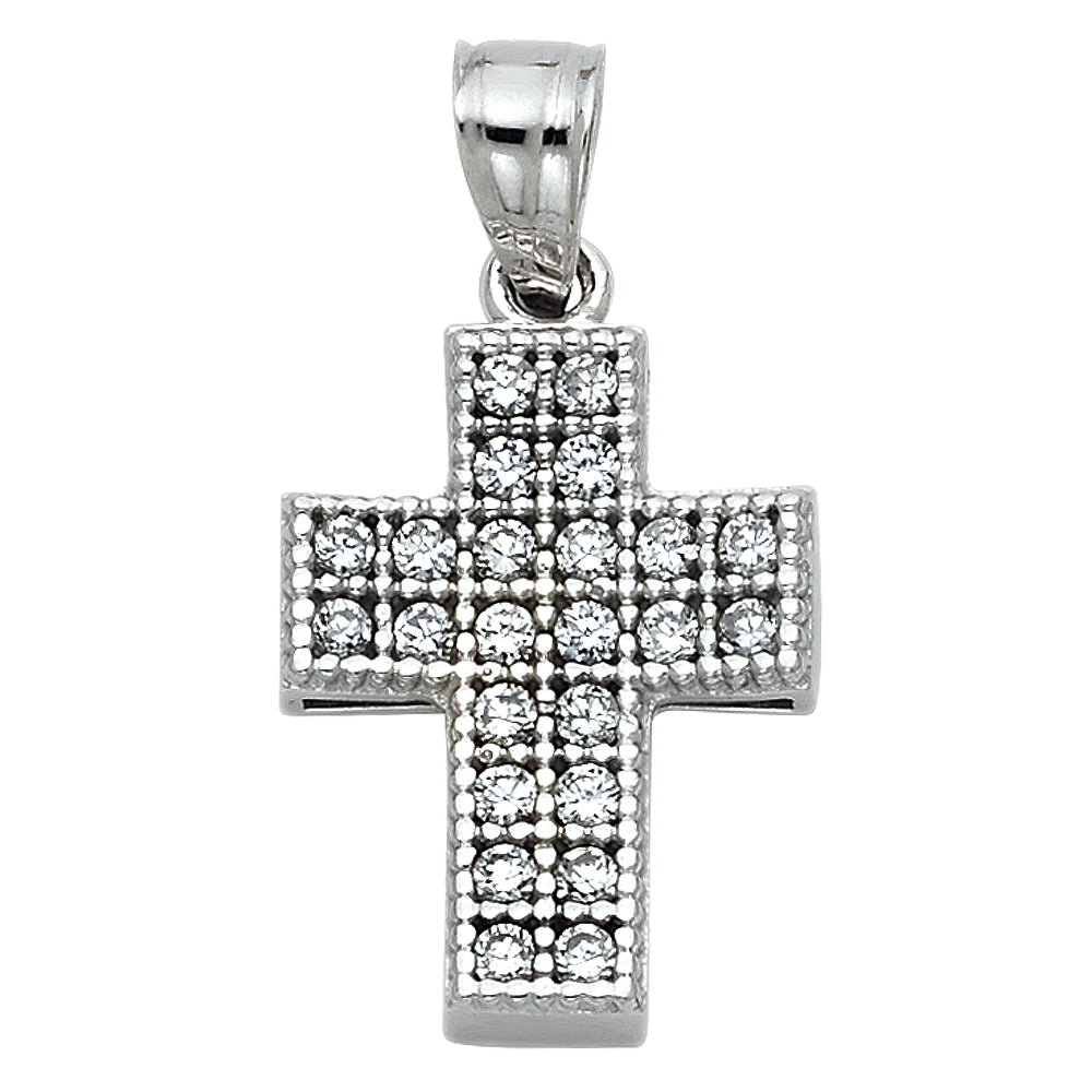 CZ Cross Pendants - 14K GOLD - PT530