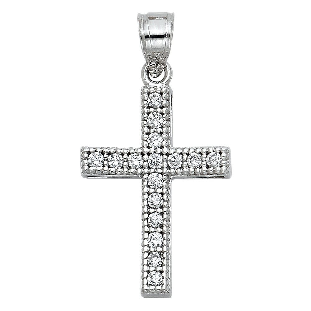 CZ Cross Pendants - 14K GOLD - PT531