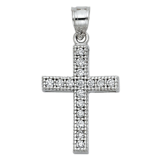 CZ Cross Pendants - 14K GOLD - PT531