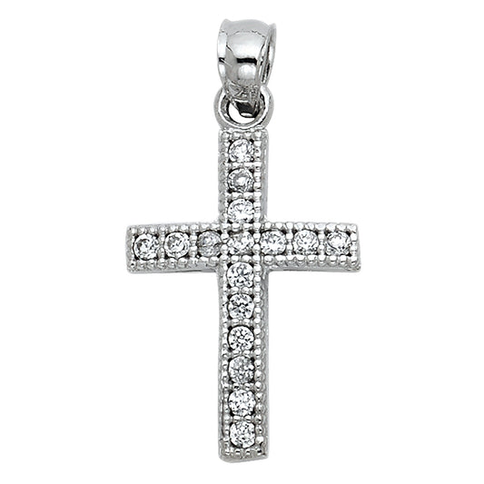 CZ Cross Pendants - 14K GOLD - PT532