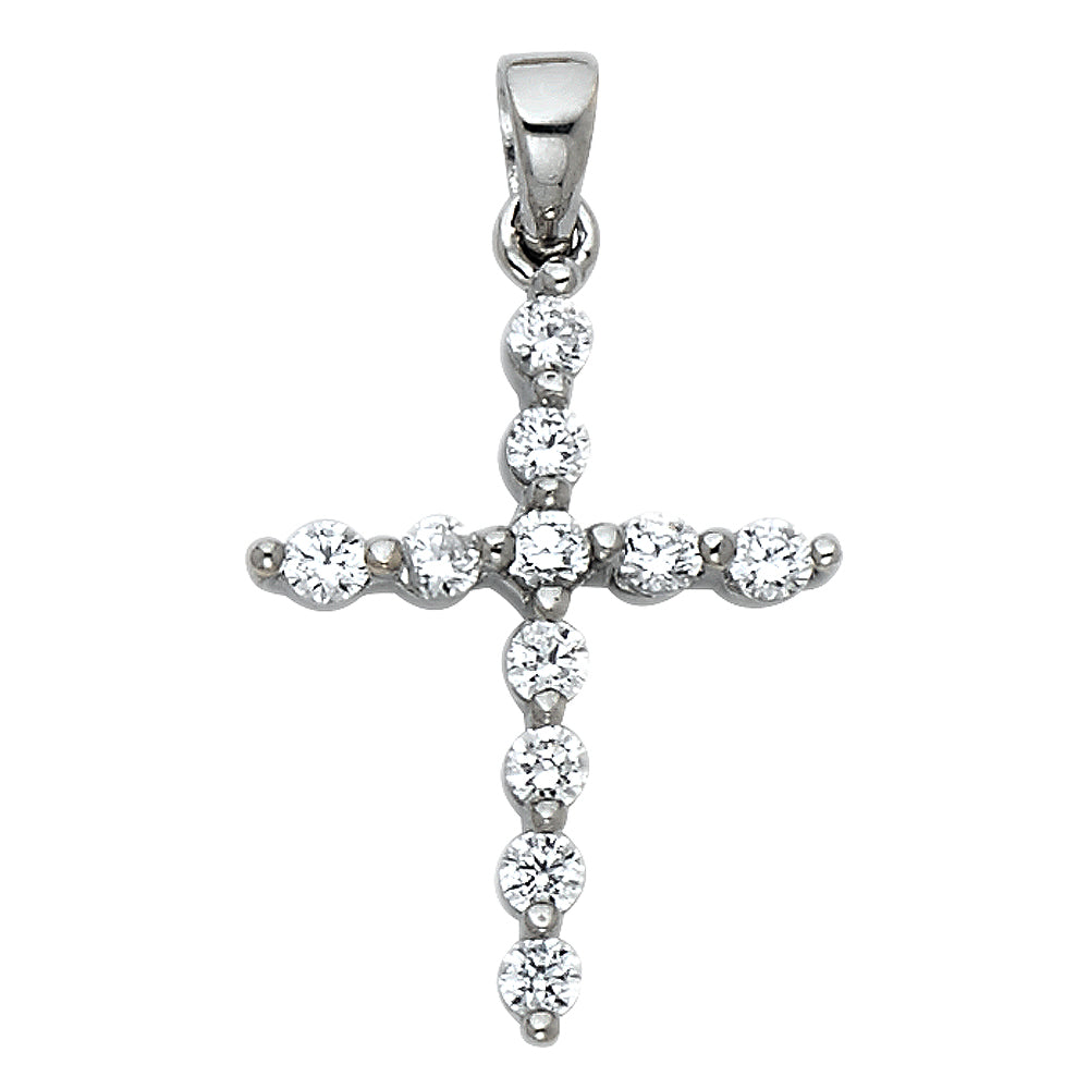 CZ Cross Pendants - 14K GOLD - PT533
