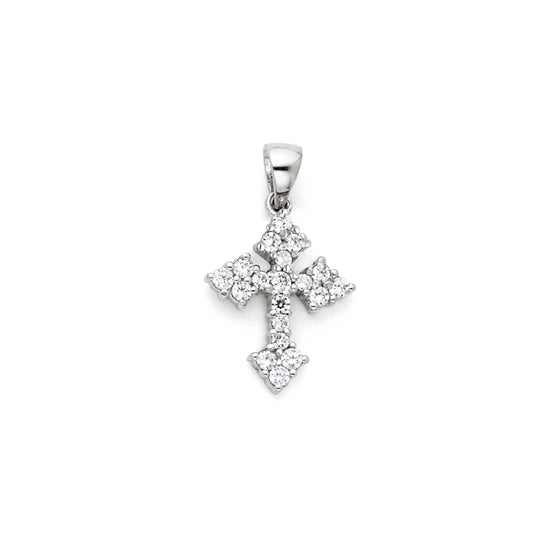 CZ Cross Pendants - 14K GOLD - PT537