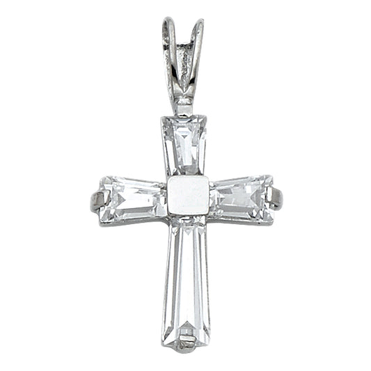 CZ Cross Pendants - 14K GOLD - PT540