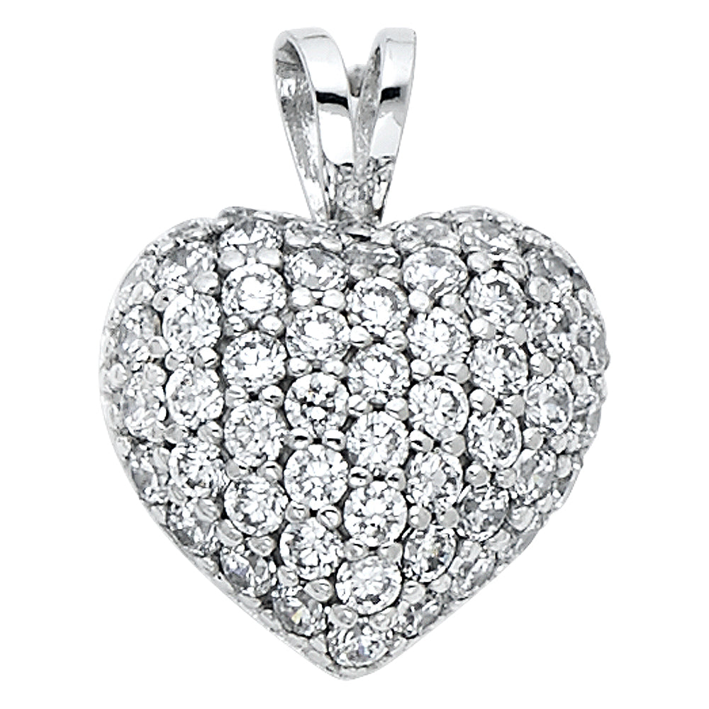 Assorted CZ Heart Pendants - 14K GOLD - PT560