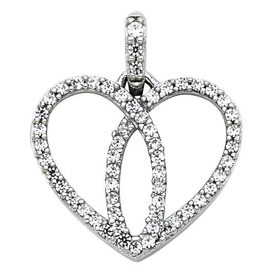 Assorted CZ Heart Pendants - 14K GOLD - PT562