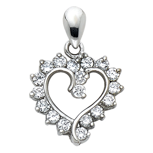 Assorted CZ Heart Pendants - 14K GOLD - PT565