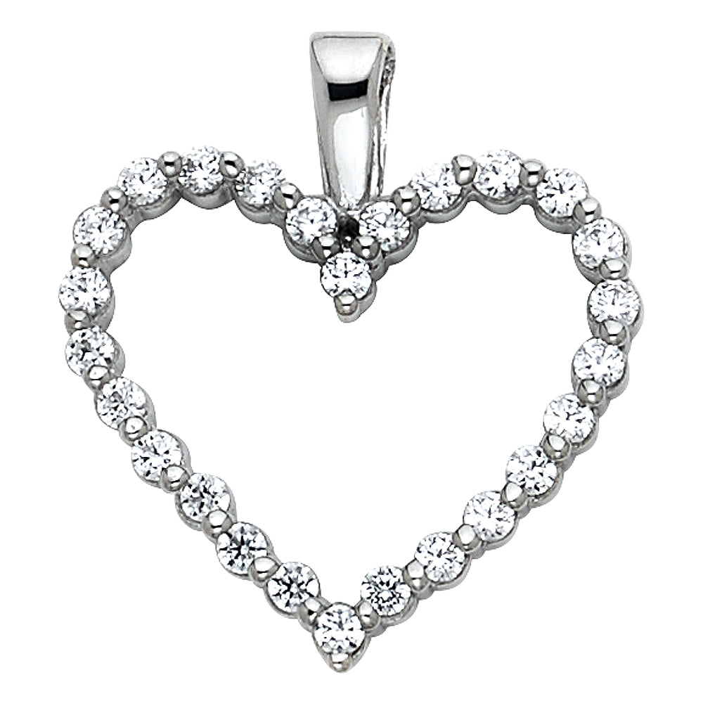 Assorted CZ Heart Pendants - 14K GOLD - PT566