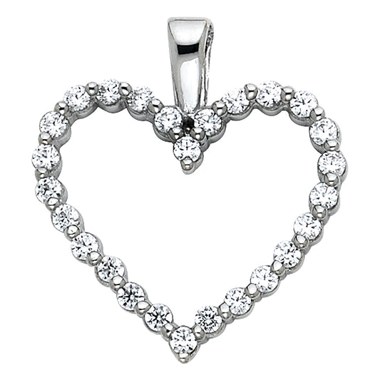 Assorted CZ Heart Pendants - 14K GOLD - PT566