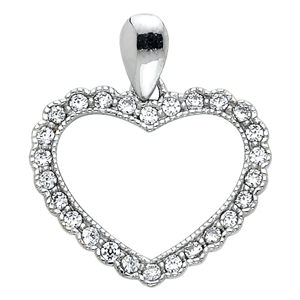Assorted CZ Heart Pendants - 14K GOLD - PT567