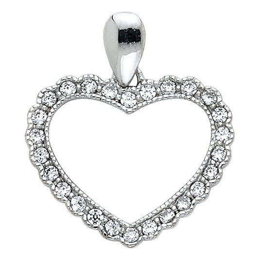 Assorted CZ Heart Pendants - 14K GOLD - PT567