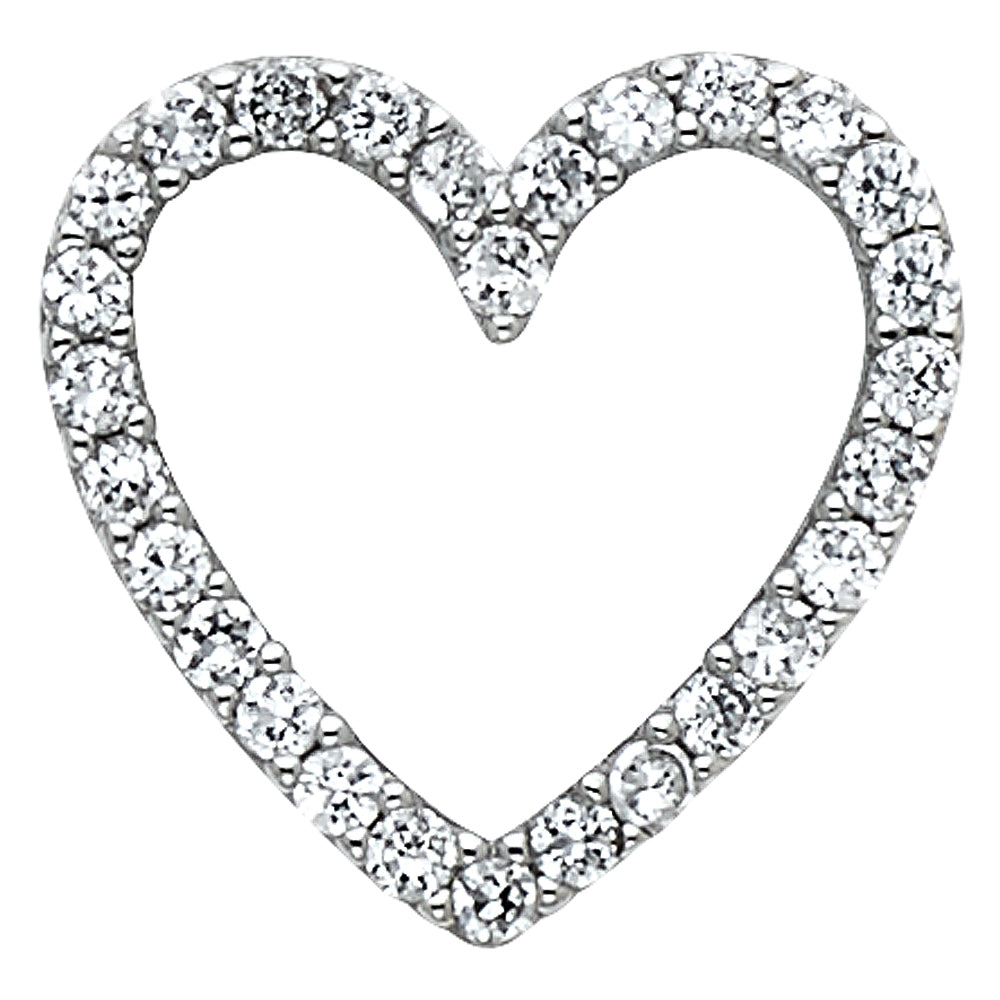 Assorted CZ Heart Pendants - 14K GOLD - PT568