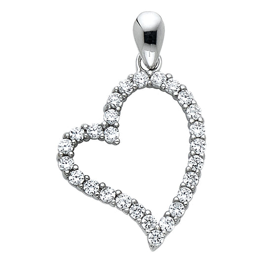 Assorted CZ Heart Pendants - 14K GOLD - PT569