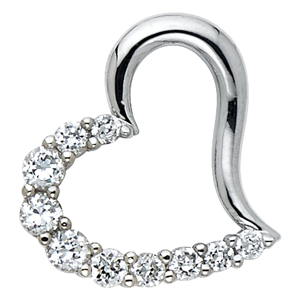 Assorted CZ Heart Pendants - 14K GOLD - PT570