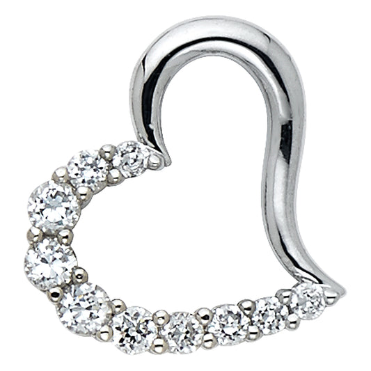 Assorted CZ Heart Pendants - 14K GOLD - PT570