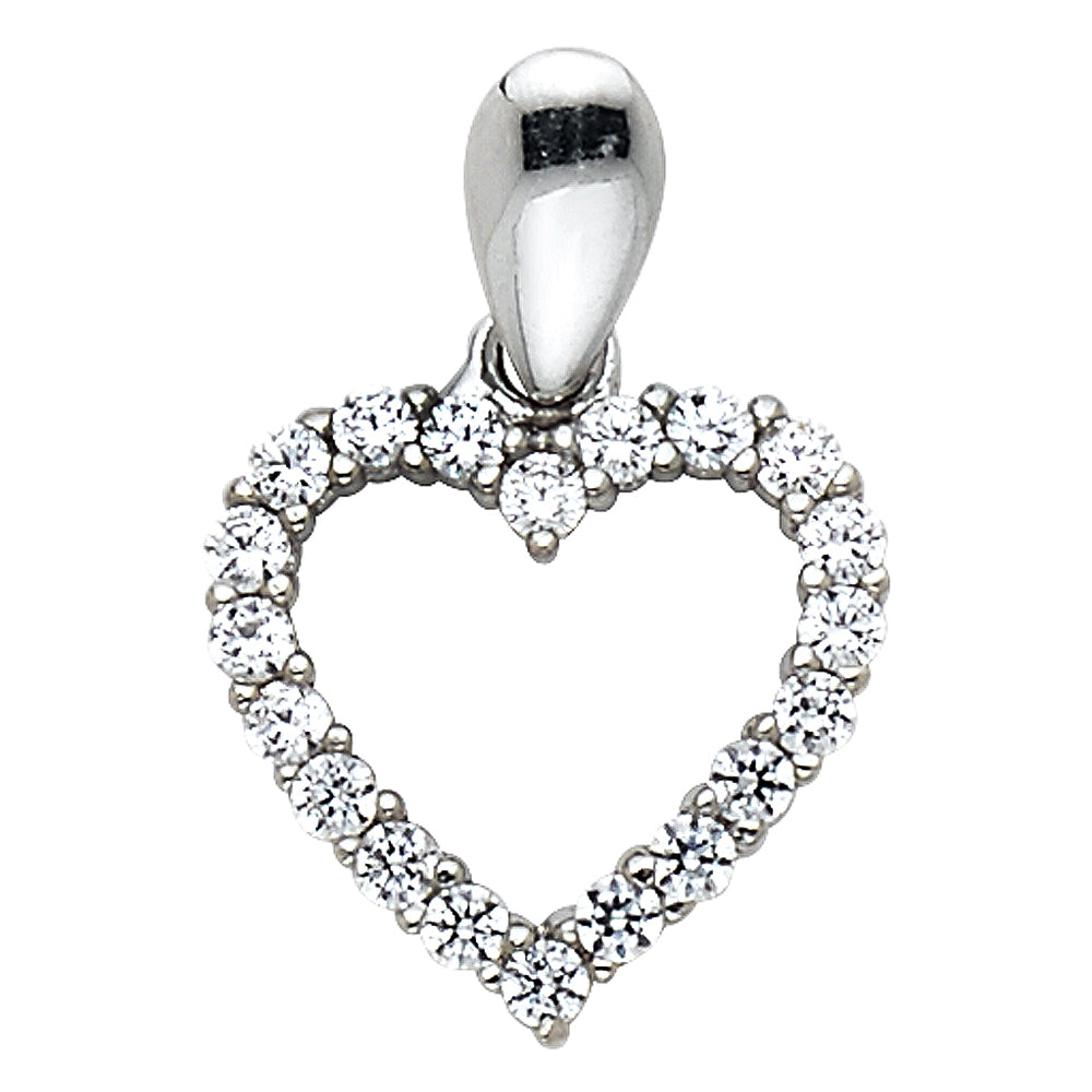 Assorted CZ Heart Pendants - 14K GOLD - PT571