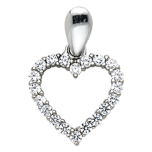 Assorted CZ Heart Pendants - 14K GOLD - PT571