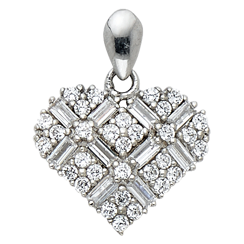 Assorted CZ Heart Pendants - 14K GOLD - PT587