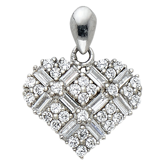 Assorted CZ Heart Pendants - 14K GOLD - PT587