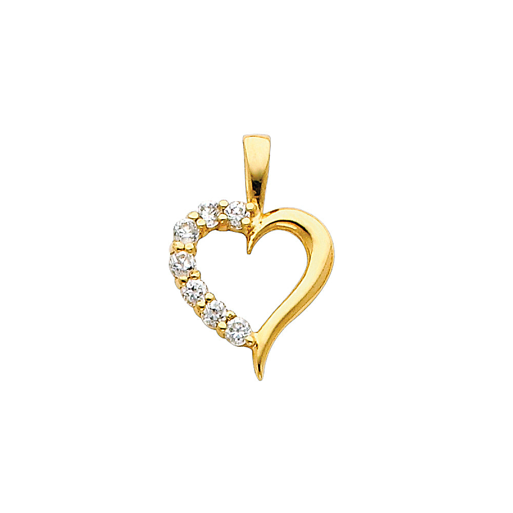 CZ Pendant & Earrings Sets - 14K GOLD - PT689, ER317