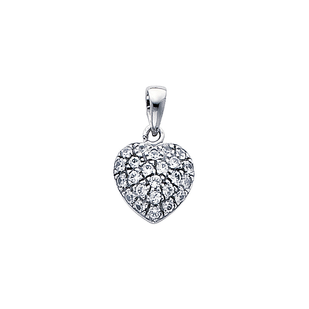 CZ Pendant & Earrings Sets - 14K GOLD - PT690W, ER318W