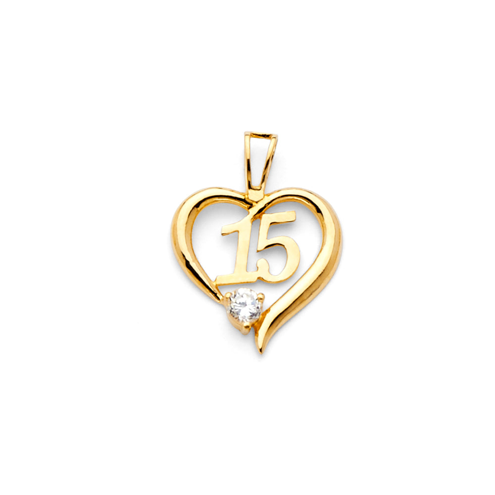 15 Años Pendants - 14K GOLD - PT719