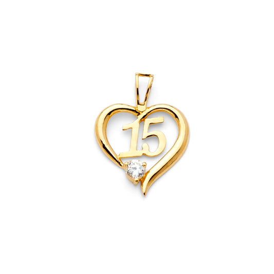15 Años Pendants - 14K GOLD - PT719