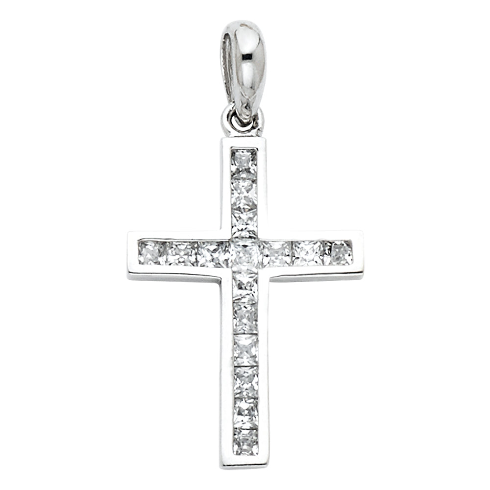 CZ Cross Pendants - 14K GOLD - PT821