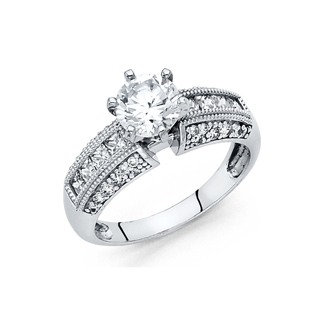 CZ Engagement Rings - 14K Gold - RG1211