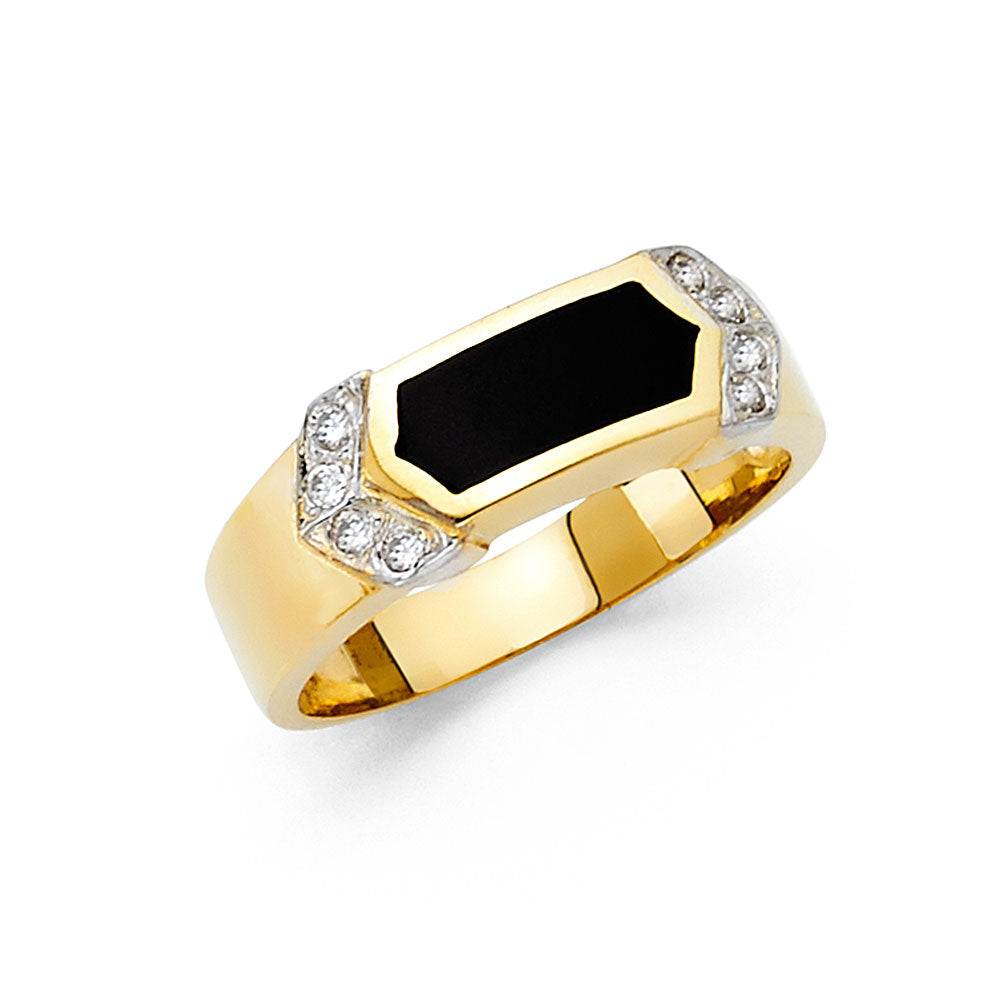 Men’s Onyx Rings - 14K Gold - RG1504