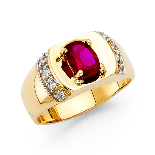 Men’s CZ Rings - 14K Gold - RG1595