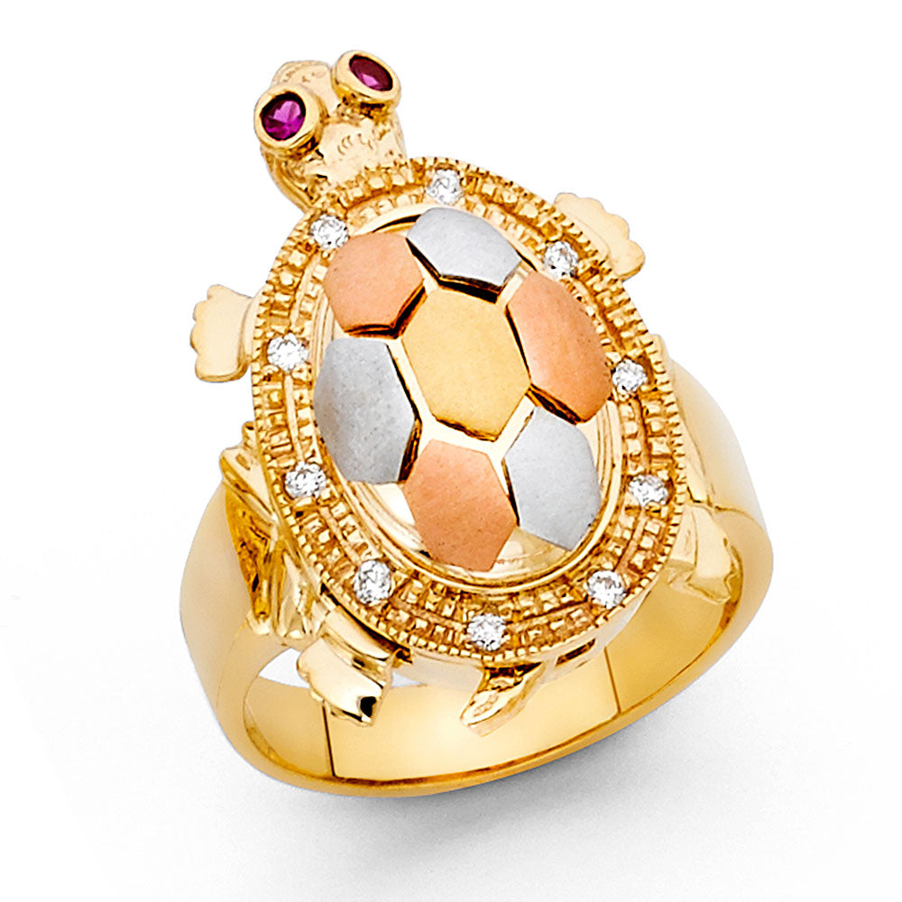 Fancy 3Color Rings - 14K Gold - RG1691