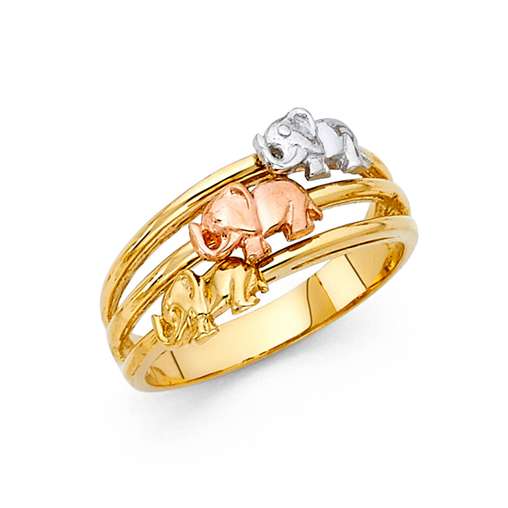 Fancy 3Color Rings - 14K Gold - RG1706