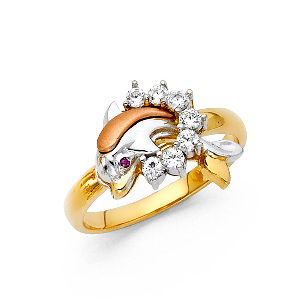 Fancy 3Color Rings - 14K Gold - RG1713