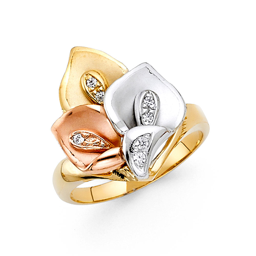 Fancy 3Color Rings - 14K Gold - RG1720