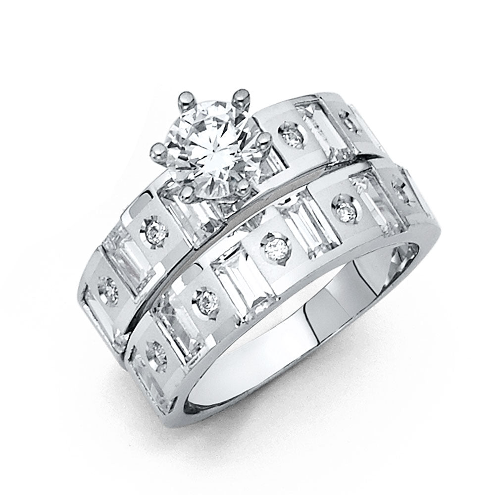 CZ Wedding Trio Sets - 14K - RG175