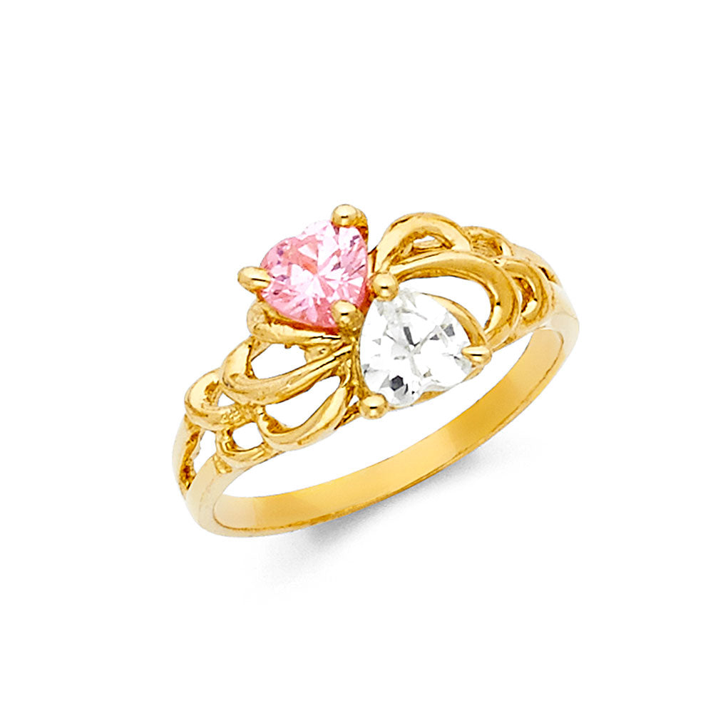 CZ Rings & Mother Rings - 14K Gold - RG1964