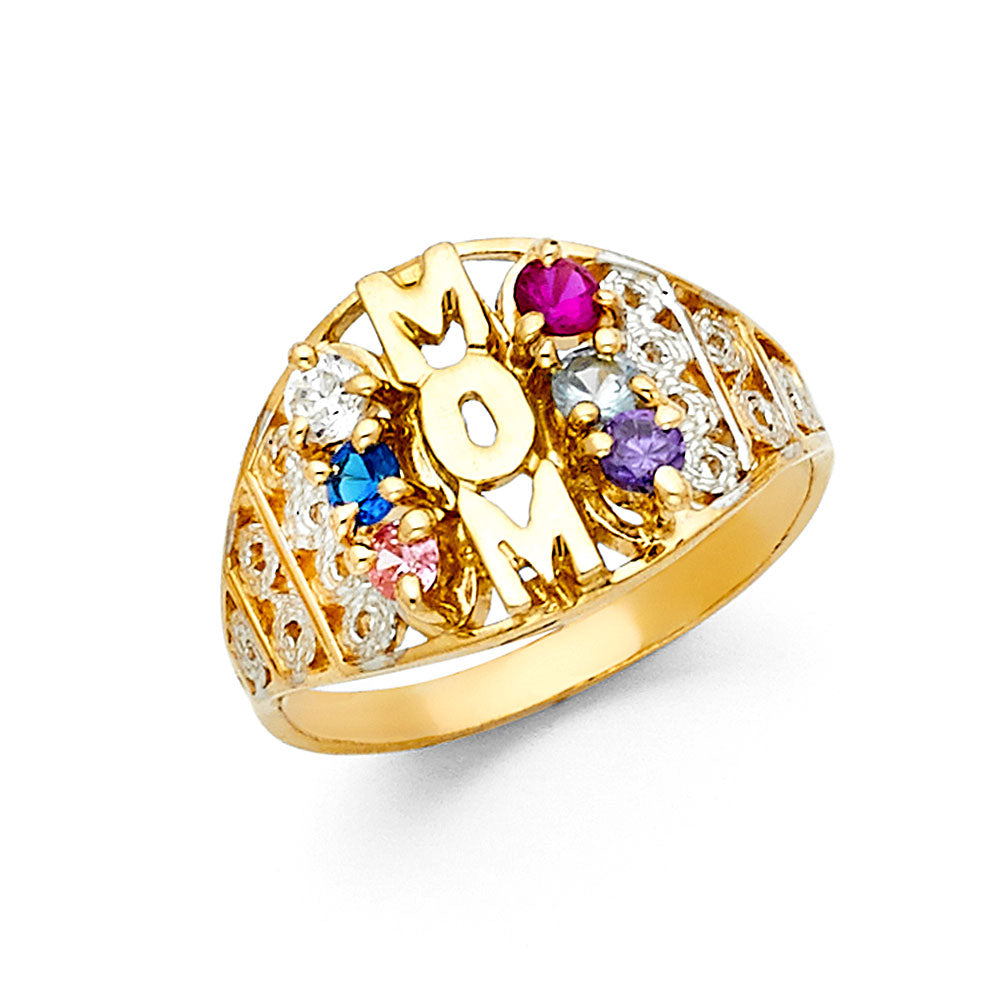 CZ Rings & Mother Rings - 14K Gold - RG1976
