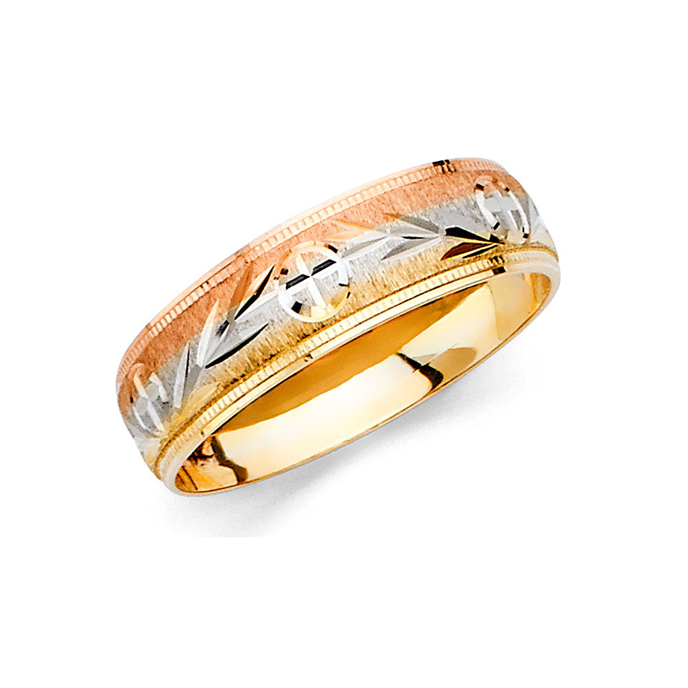CZ Wedding Trio Sets - 14K - RG2389