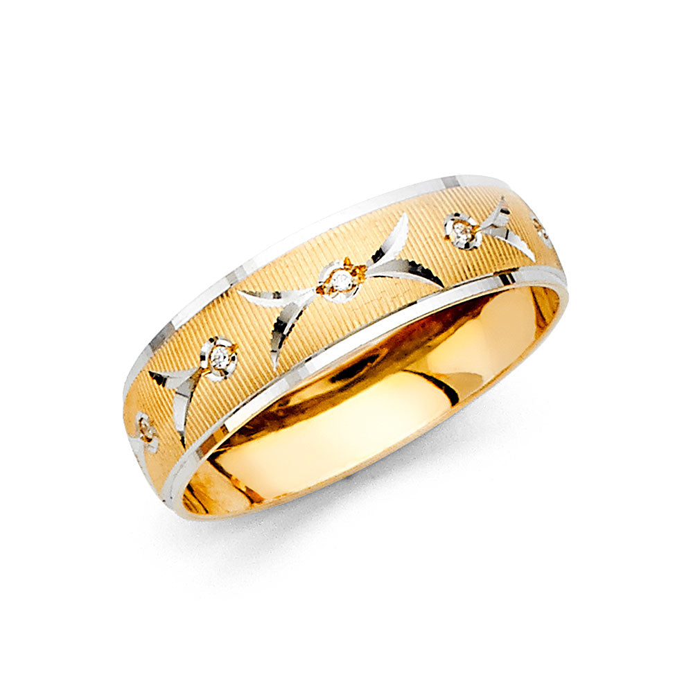 CZ Wedding Trio Sets - 14K - RG2404